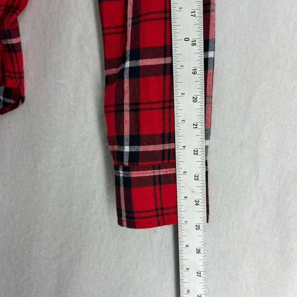 Tommy Hilfiger Button Up Shirt Women's Sz S Red Navy Long Sleeve Collared Casual - Picture 5 of 12